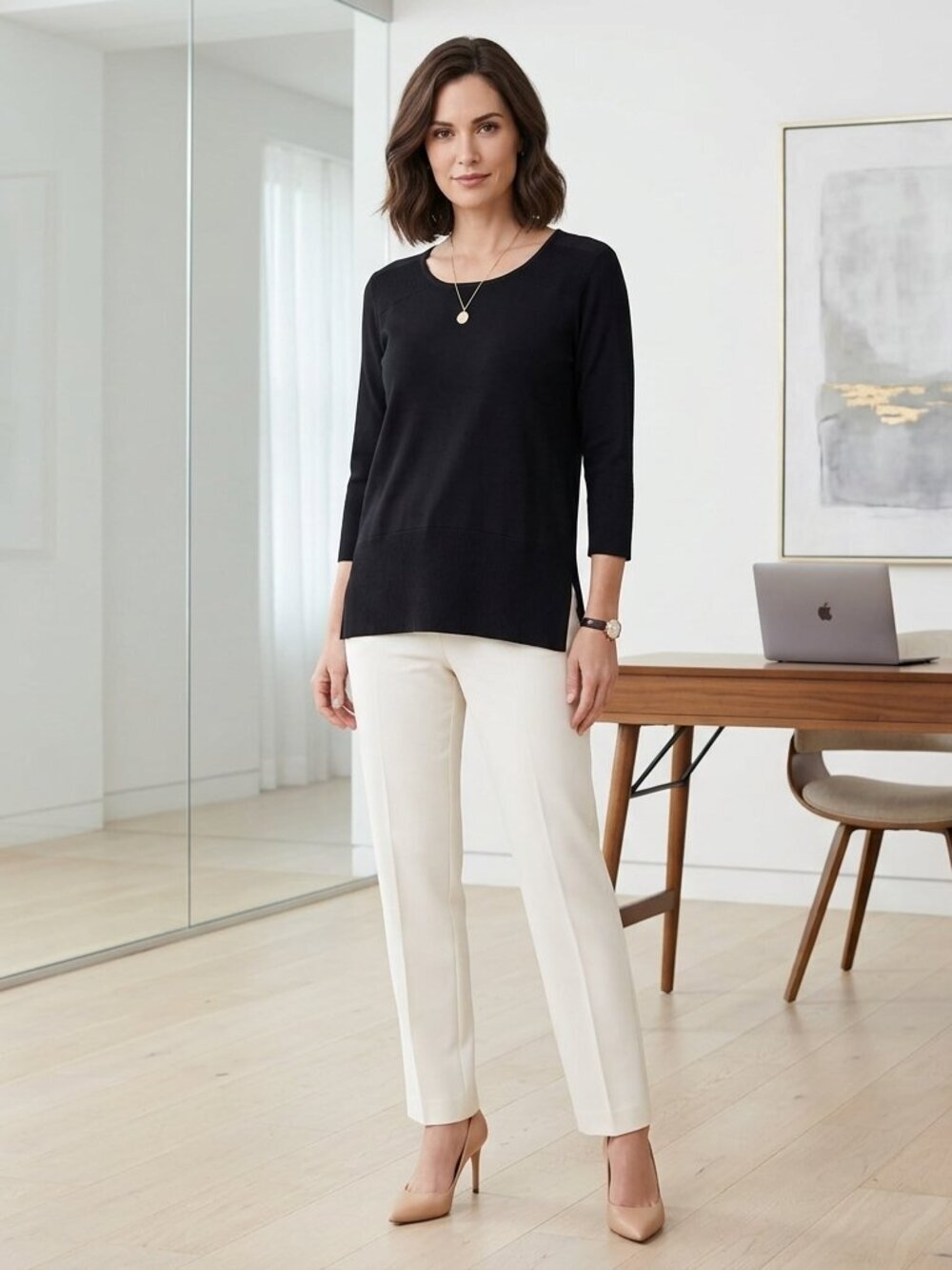 Exclusively MISOOK Knit basic Top size M black